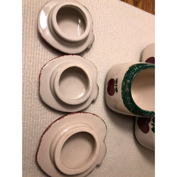 Vintage Ceramic Apple Canister Set, Three Piece Set - Picture 7 of 7